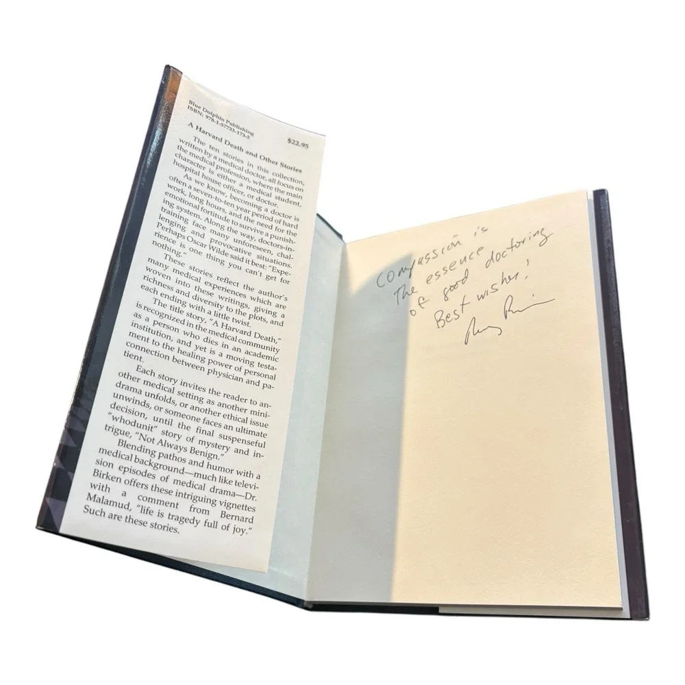 A Harvard Death Randy A. Birken 2005 HC Signed 1st Ed Medical Short Stories‎